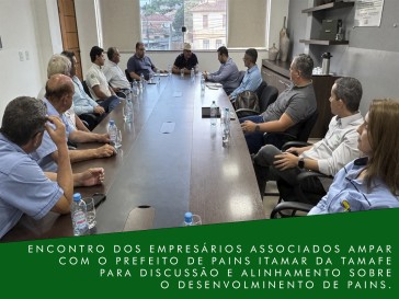 Encontro associados AMPAR com o Prefeito de Pains Itamar da Tamafe